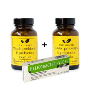 Set na podporu trávení: 2x Masticha PROBIOTICS & PREBIOTICS+ Helikobakter test – Herbatica