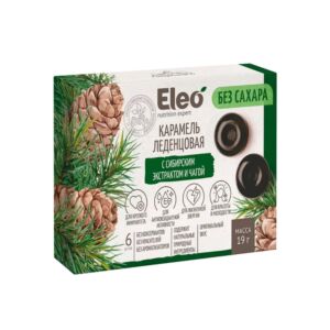 Karamelové bonbóny s extraktem ze sibiřské čagy – 6ks/19gr. – Eleo