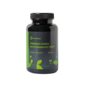 Sibiřská čaga – 60 veganských kapslí s INULINEM – Herbatica