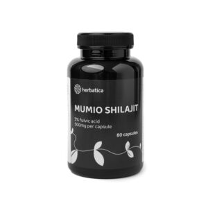 Shilajit – čištěné mumio premium (500mg) – doplněk stravy – 80 kapslí – Herbatica