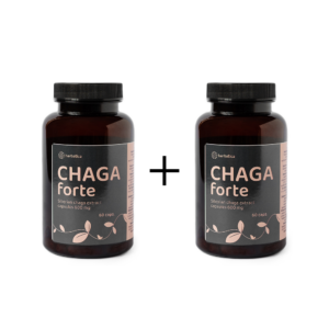 Výhodný set: 2× Čaga sibiřská FORTE – 60 veganských kapslí (600mg/kapsle) – Herbatica