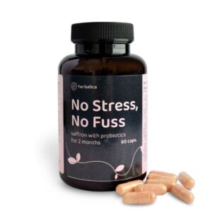 Bez stresu a starostí – šafrán s probiotiky na dva měsíce – 60 kapslí – Herbatica