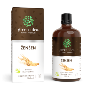 Ženšen tinktura – kapky 100 ml – Green idea