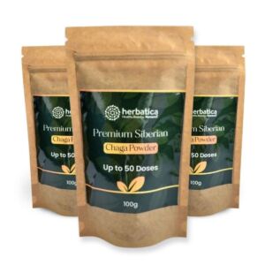 Zvýhodněný set: 3x Prémiová čaga sibiřská 100% prášek – 100g – Herbatica