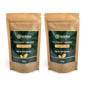 Zvýhodněný set: 2x Prémiová čaga sibiřská 100% prášek – 100g – Herbatica