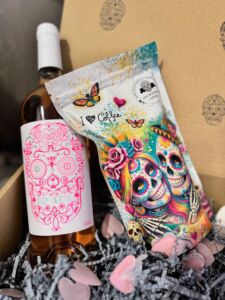 Valentýnský set kávy a vína Demuerte Rosé