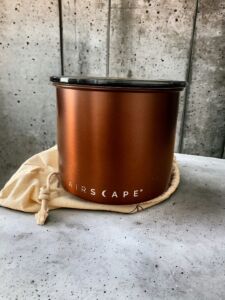 Airscape dóza na kávu Brushed Cooper 300g