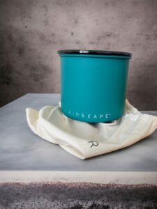 Airscape dóza na kávu Turquoise Matte 300g