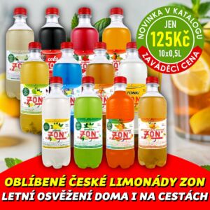 ZON LIMONÁDA s příchutí – KARTON PET 10×0,5L