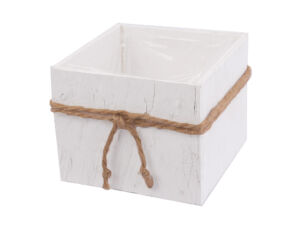 Obal dýhový 11 cm čtverec bílý