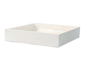 Tác dřevěný 12 x 12 cm čtverec bílý