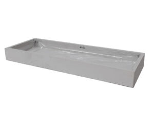 Tác dřevěný 38 x 13 cm obdélník šedý