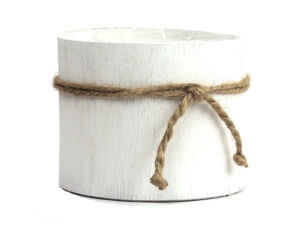 Obal dýhový 10 cm kulatý bílý