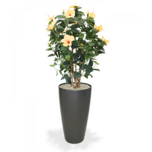 Umělý strom Ibišek (100cm) – oranžový