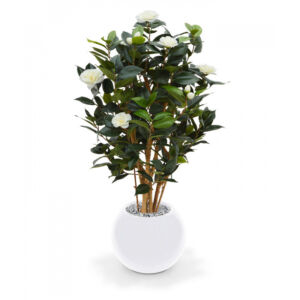 Umělá rostlina Camellia DeLuxe (100cm) – krémová