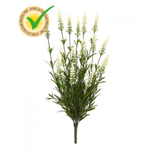 Umělá květina Levandule (50cm) – UV – bílá