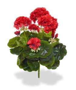 Umělá rostlina Pelargonie (40cm) červená