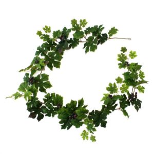 Umělá rostlina girlanda révová s hrozny (180cm)