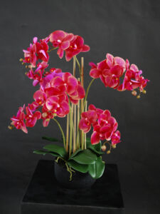 Umělá rostlina Orchidej Phalaenopsis (70cm) – purpurová