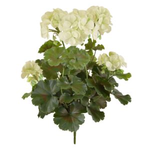Umělá rostlina Pelargonie (38cm) bílá – UV