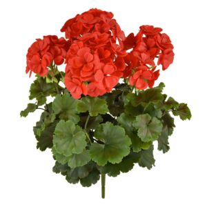 Umělá rostlina Pelargonie XL (40cm) červená – UV