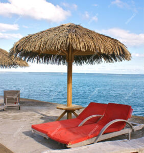 Slunečník z palmových listů (O 200cm) syntetický