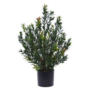Umělý buxus červenozelený v květináči (50cm) – UV