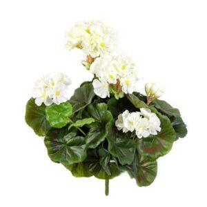 Umělá rostlina Pelargonie (30cm) – krémová