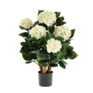 Umělá rostlina Hortenzie Deluxe – UV (65cm) – bílá