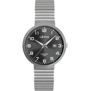 LAVVU Titanové pružné hodinky s vodotěsností 100M LUNDEN Black