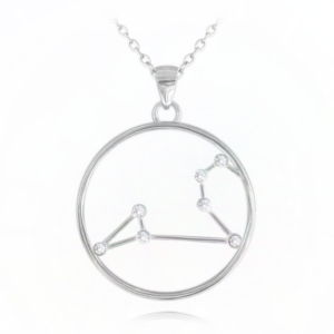 MINET Stříbrný náhrdelník Stars znamení LEV Czech Crystal