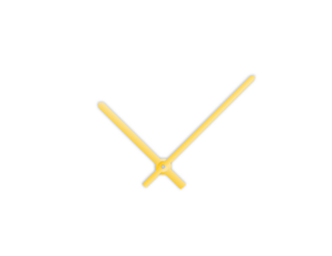 Zlaté rovné hliníkové ručičky na hodiny 120 mm | 85 mm