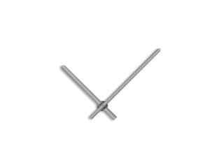 Stříbrné rovné hliníkové ručičky na hodiny 120 mm | 85 mm