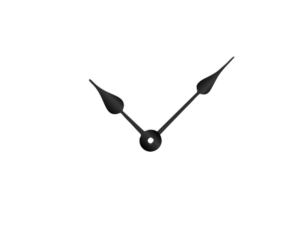 Černé klasické hliníkové ručičky na hodiny 73 mm | 53 mm