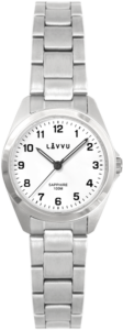 LAVVU Stříbrné dámské titanové hodinky EINA s vodotěsností 100M a safírovým sklem