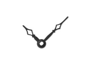 Malé černé hliníkové ručičky na hodiny Classic 35 mm | 24 mm