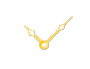 Malé zlaté hliníkové ručičky na hodiny Classic 35 mm | 24 mm