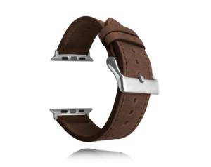 LAVVU Tmavě hnědý kožený řemínek Top Grain pro APPLE WATCH 42-44 mm