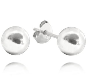 MINET Stříbrné náušnice KULIČKY 8 mm