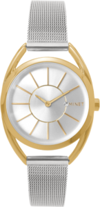 MINET Stříbrno-zlaté dámské hodinky ICON BICOLOR MESH