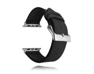 LAVVU Černý kožený řemínek Top Grain pro APPLE WATCH 38-40 mm