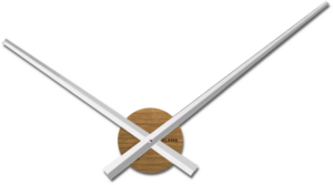 VLAHA Dubové hodiny MINIMAL vyrobené v Čechách se stříbrnými ručkami ⌀80cm