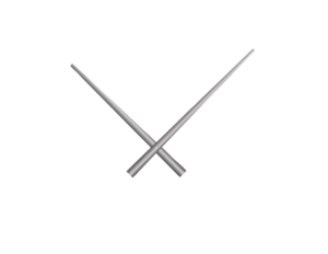 Velké stříbrné hliníkové ručičky na hodiny 310 mm | 400 mm