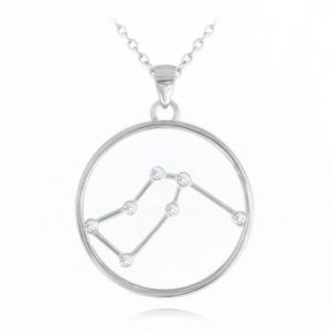 MINET Stříbrný náhrdelník Stars znamení VODNÁŘ Czech Crystal