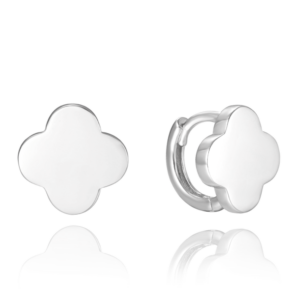 MINET Stříbrné náušnice ČTYŘLÍSTKY