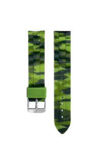 CLOCKODILE Silikonový zelený maskáčový řemínek k dětským hodinkám
