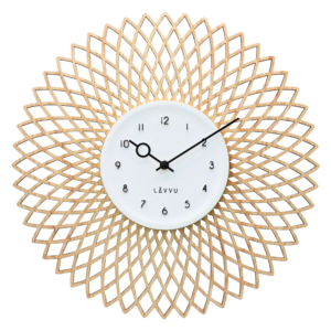 LAVVU Dřevěné designové hodiny s plynulým chodem CHIC ⌀38cm