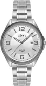 LAVVU Pánské hodinky se safírovým sklem HERNING Grey