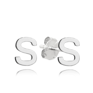 MINET Stříbrné náušnice písmeno „S“