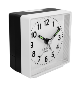 LAVVU Bílý budík SWEEP s plynulým chodem – 3 ROKY ZÁRUKA!